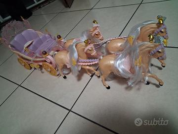 carrozza con 4 cavalli  della barbie