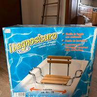 sedile estendibile  con schienale da vasca 