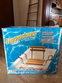 sedile estendibile  con schienale da vasca 