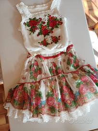 Completo con maglia ricamata blumarine