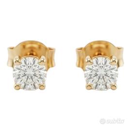 Orecchini punto luce Oro Giallo Diamanti ct 0,20