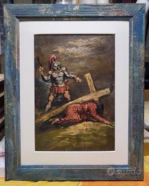 Quadro Olio su tela - Via Crucis - Archivio Palli
