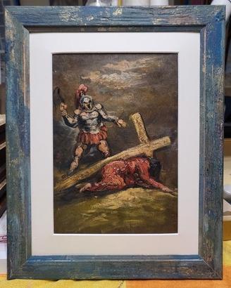 Quadro Olio su tela - Via Crucis - Archivio Palli
