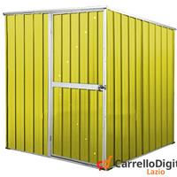 Box da giardino lamiera 175x185cm 2,92mq giallo