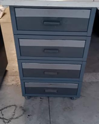 Coppia carrelli mobiletti da officina lavoro