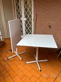 Tavoli in acciaio pieghevoli da giardino/ balcone
