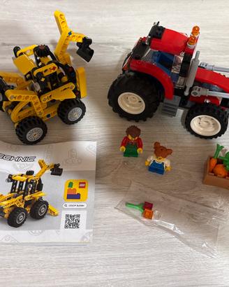 Lego trattore fattoria 60287 e ruspa 42197