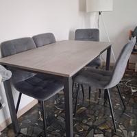 tavolo da pranzo con 6 sedie