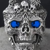 anello in acciaio teschio 