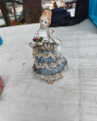 Statuina Dama Vintage Porcellana Royal Porzelan