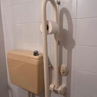Barra  bagno disabili e porta carta igienica WC