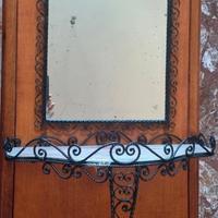 Specchio +  Consolle in  Ferro Battuto Vintage