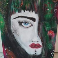 Quadro originale su tela-ritratto astratto