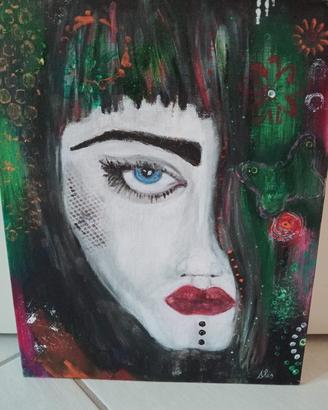 Quadro originale su tela-ritratto astratto