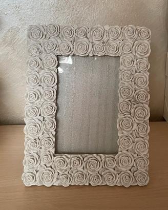 Cornice portafoto con rose
