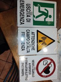 cartelli di sicurezza 