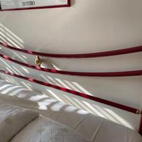 Letto matrimoniale ottone laccato rosso