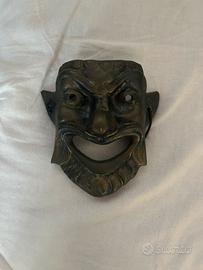 Maschera Teatrale Vintage in Bronzo