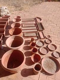 20 Vasi da giardino, rettangolari erotondi