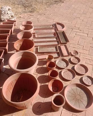 20 Vasi da giardino, rettangolari erotondi