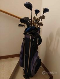 Borsa da golf con 13 mazze da golf e2 coprimazze