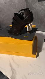 scarpe Fendi pelle  Polifonia Booties tg 36,5