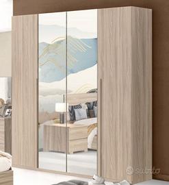 Armadio 4 ante con specchio 