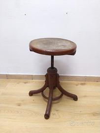 Sgabello per pianoforte antico faggio cuvato