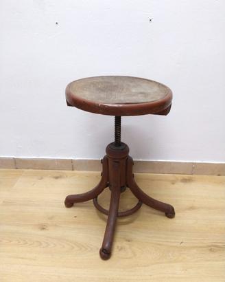 Sgabello per pianoforte antico faggio cuvato