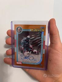 Captain america topps steve mcniven 16/25 auto