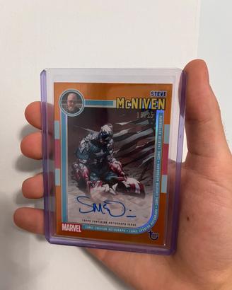 Captain america topps steve mcniven 16/25 auto