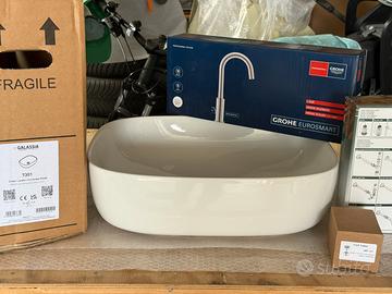 Kit completo lavabo  piu scarico e miscelatore alt