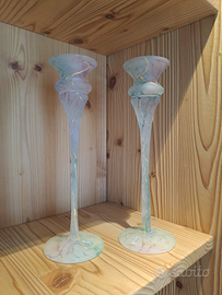 Coppia Candelabri in vetro