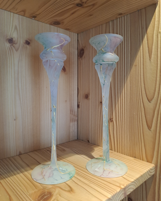 Coppia Candelabri in vetro