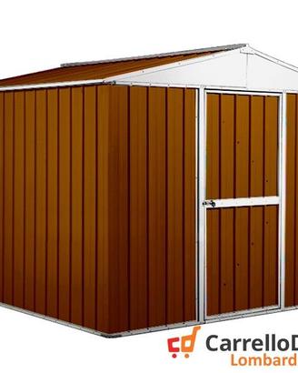 Box porta attrezzi lamiera 276x260 legno scuro