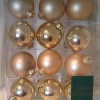 n. 12 sfere di vetro colore oro diametro 5cm 