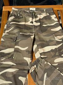 Pantaloni militari donna a vita alta