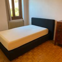 Letto contenitore 146x220 materasso tempur royal