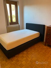 Letto contenitore 146x220 materasso tempur royal