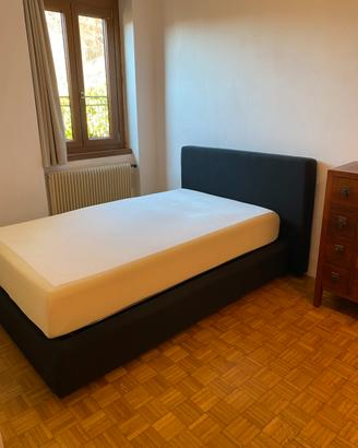 Letto contenitore 146x220 materasso tempur royal
