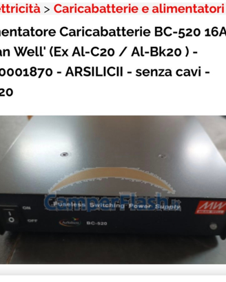 Distributore alimentatore caricabatteria Arsilicii