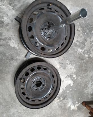 cerchioni  fiat panda 169 e asta porta pneumatici