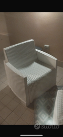 Set da giardino poltrone e divano