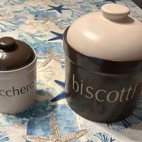 Coppia barattoli per zucchero e biscotti
