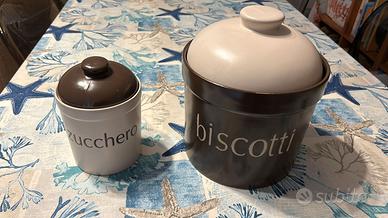 Coppia barattoli per zucchero e biscotti