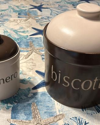 Coppia barattoli per zucchero e biscotti