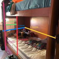 Letto a castello 3 posti 