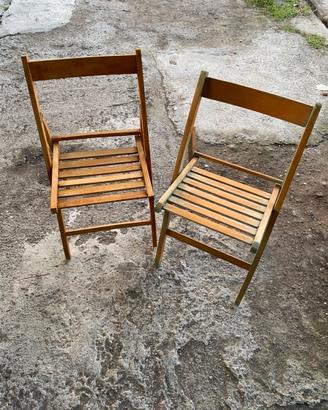Sedie pieghevoli legno