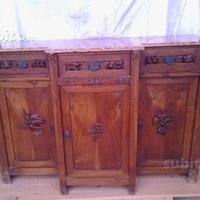 Credenzone Liberty con piano in rosso verona