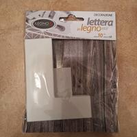Lettera decorazione L in legno